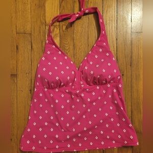 Land's End pink halter swim top 12